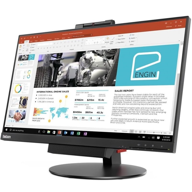 CONFIG ALL IN ONE LENOVO THINKCENTRE WITH CAM 22 POUCE THINKSTATION P330 TINY I5 8EME - ( R16 SN256 QUADRO-P620-2GB)